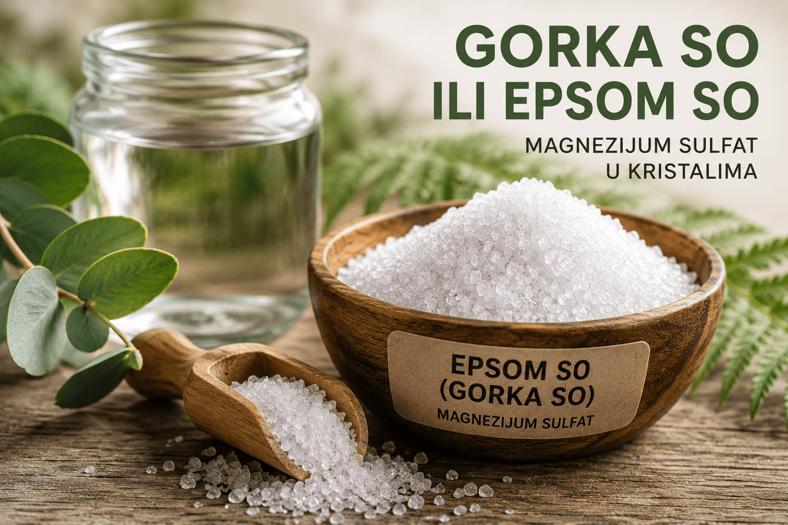 Gorka so, Epsom so i magnezijum sulfat za kupku i čišćenje creva