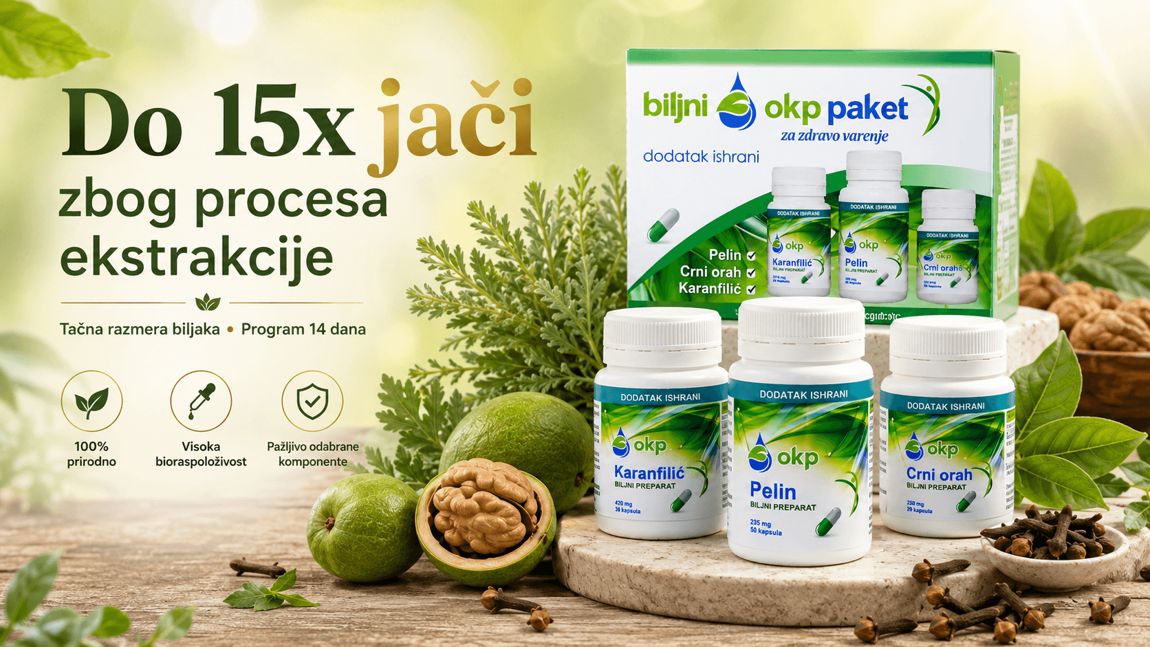 OKP paket sastav crni orah pelin karanfilić uputstvo cena