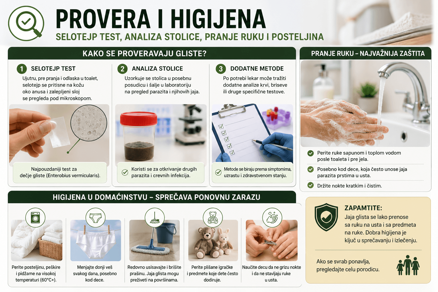 Selotejp test analiza stolice higijena kod glista