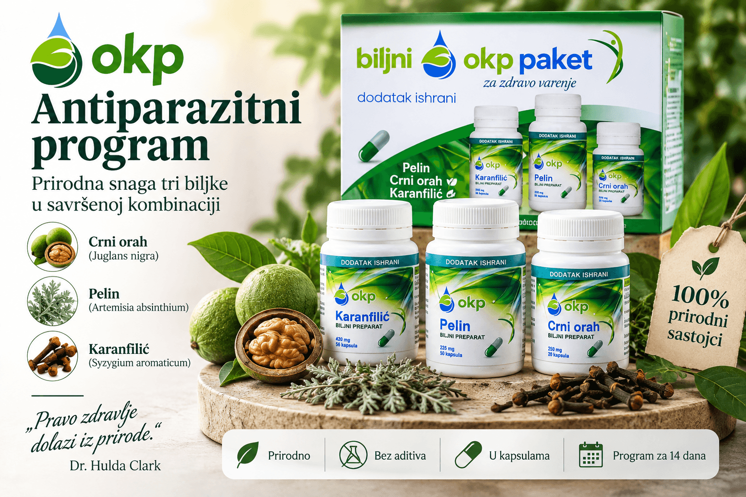 OKP antiparazitni program crni orah pelin i karanfilić za 14 dana